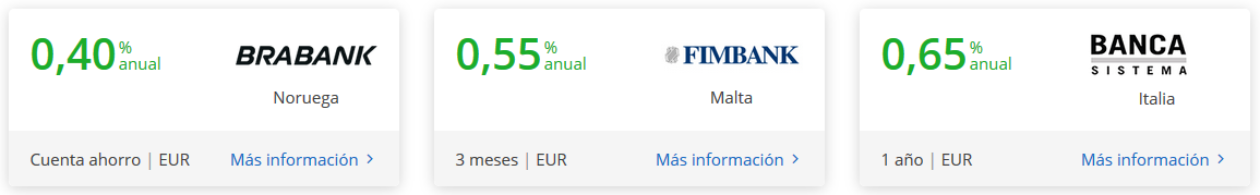Plataforma Depósitos Europeos Hasta 1,54 % TAE
